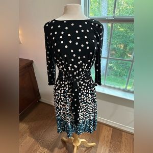 Quarter Sleeve Polka Dot Dress